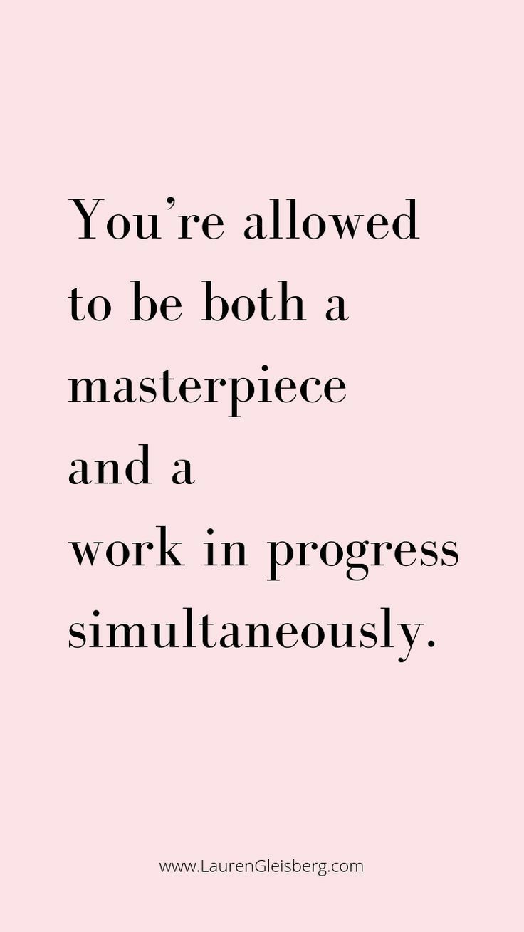 Progress; Not Perfection.