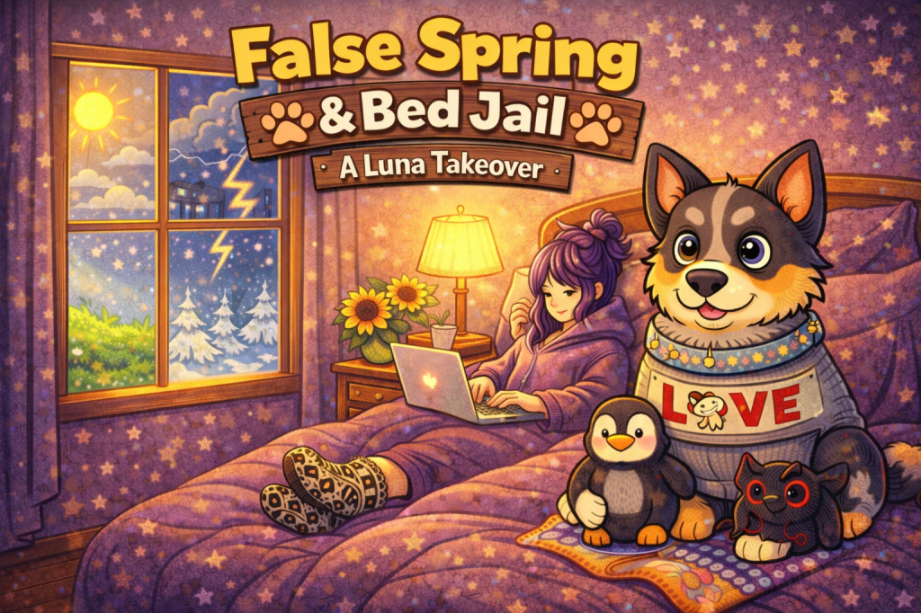 False Spring, Bed Jail, and a Very Concerned Service&nbsp;Dog
